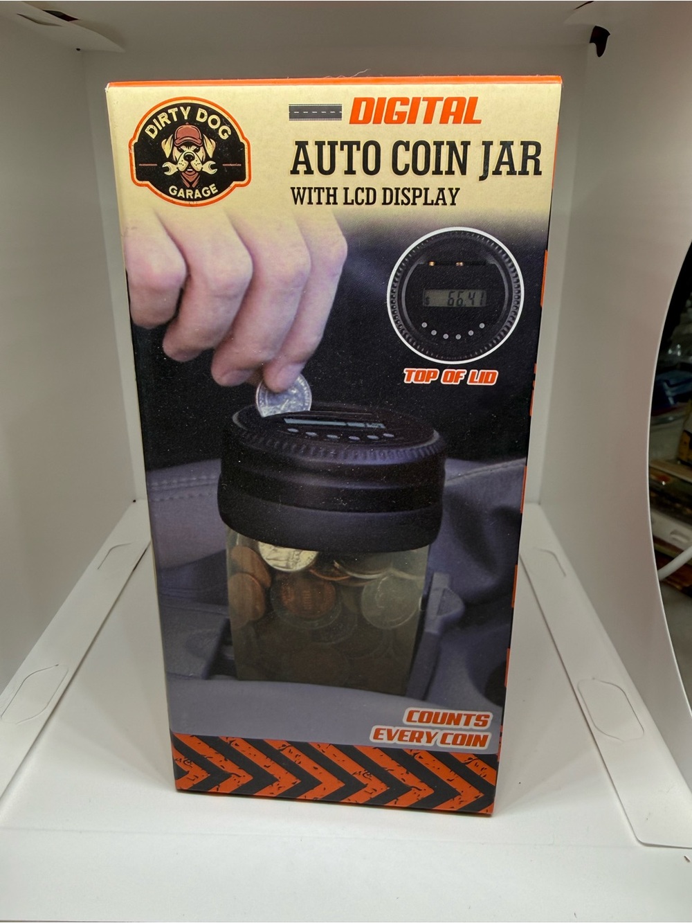 Dirty Dog Garage Digital Auto Coin Jar With LCD Display - New In Box